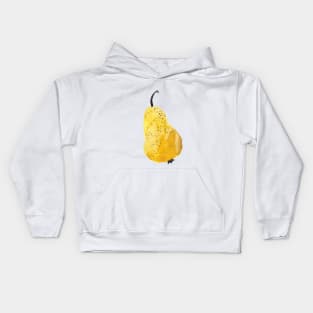 Yellow Watercolor Pear Kids Hoodie